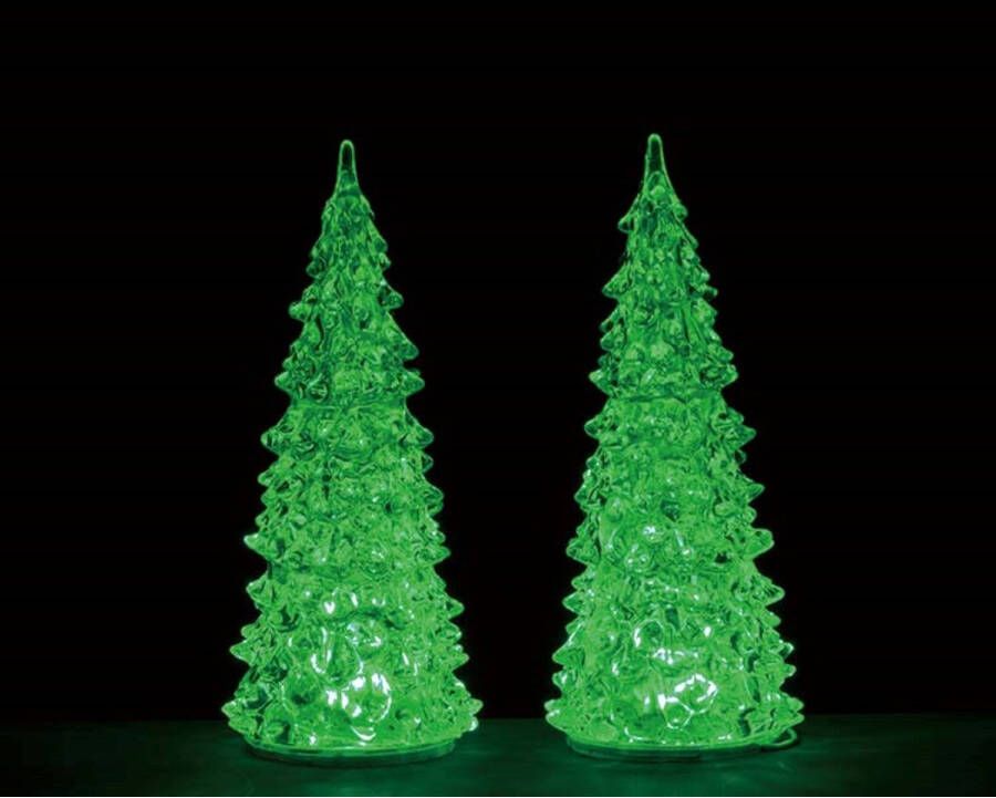 Hermie Crystal lighted tree 3 color changeable medium set of 2 4 5V