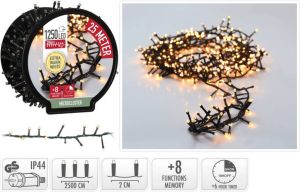 BigBrozDeal Decorativelighting Micro Cluster Met Haspel 1250 Led 25 Meter Met Timer Extra Warm Wit