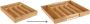 CHI Uitschuifbare bamboe houten bestekbak besteklade 31-48 x 37 x 5 cm Bestekbakken - Thumbnail 2