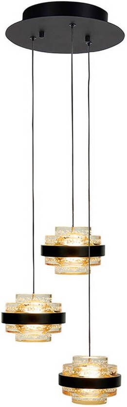 Highlight Hanglamp Dynasty 3 lichts Ø 26 cm champagne-zwart