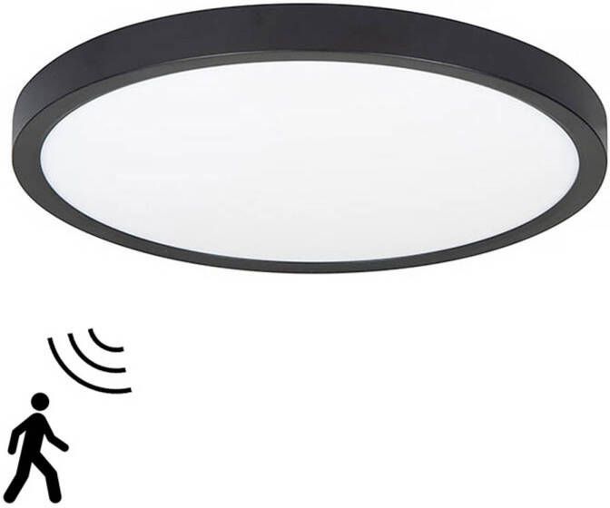 Highlight Plafondlamp Piatto Ø 30 5 cm Sensor zwart