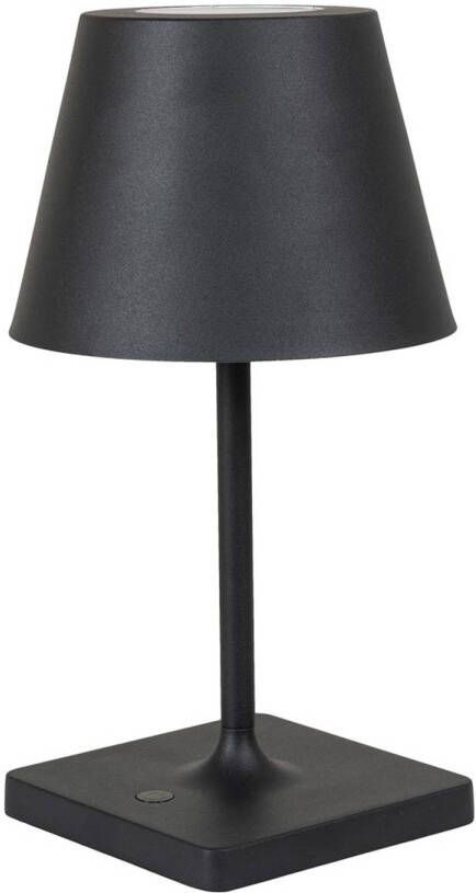 Hioshop Dean lamp tafellamp LED oplaadbaar zwart.