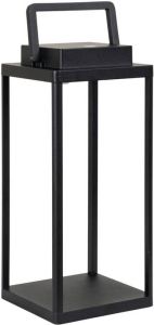Hioshop Lezant lamp lantaarn LED oplaadbaar zwart.