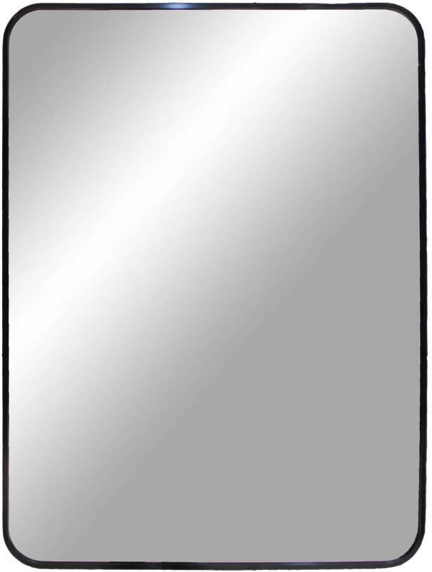 Hioshop Madrid spiegel 50x70 cm zwart.