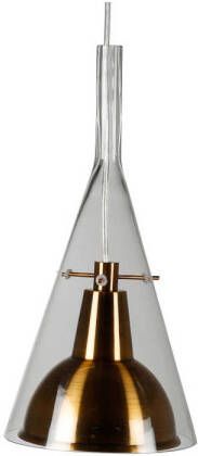 Hioshop Sirius verlichting hanglamp Ø25cm aluminum glas messing.