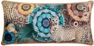 HIP sierkussen Zenta 60 x 30 cm polyester bruin blauw