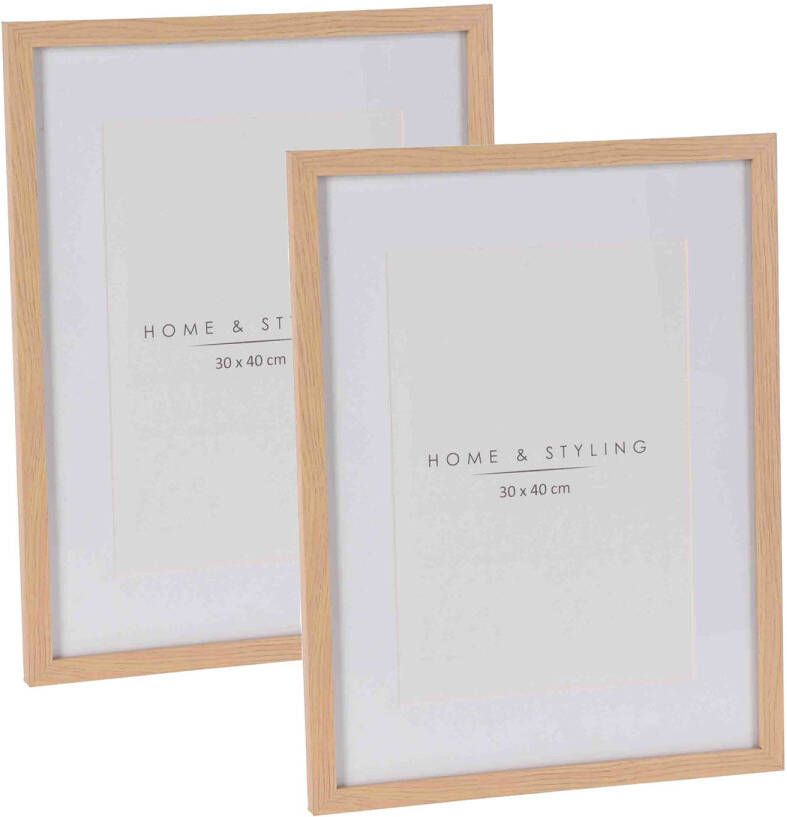 Home & Styling 2x Stuks Houten fotolijsten geschikt voor een foto van 30 x 40 cm Fotolijsten