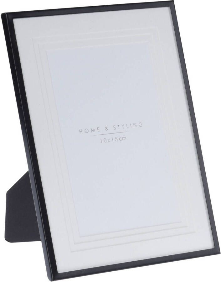 Home & Styling Aluminium fotolijst zwart geschikt voor een foto van 15 x 20 cm Fotolijsten