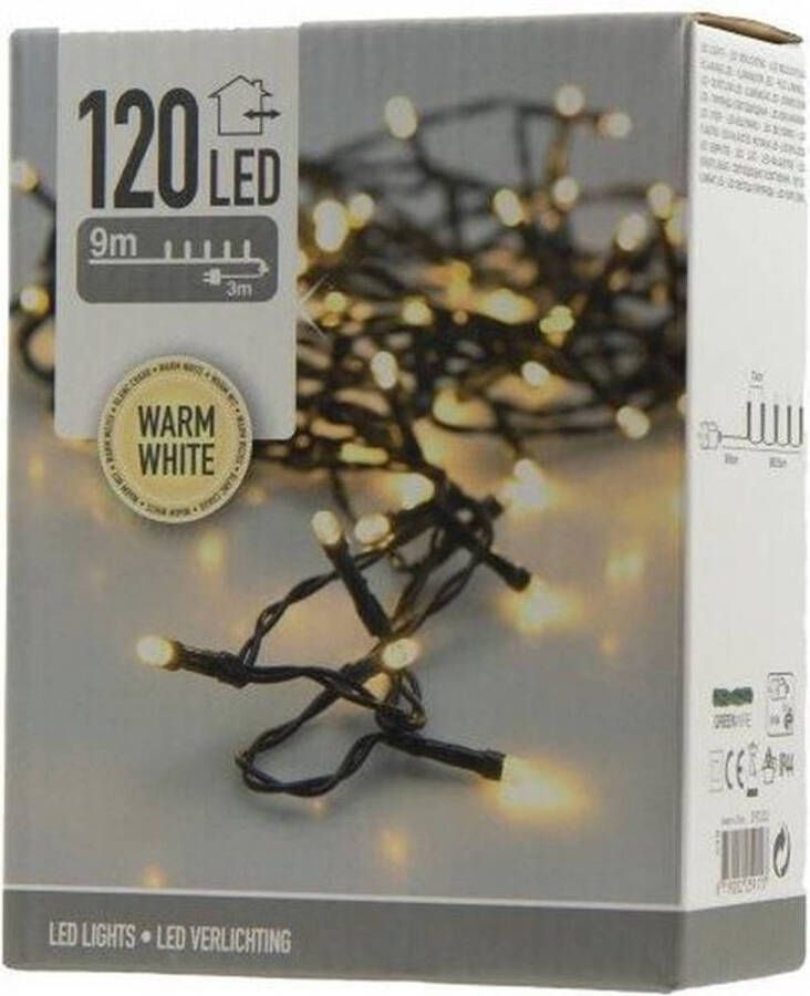 Home & Styling Kerstverlichting 120 Led Extra Warm Wit Ip44 1200 Cm Groen