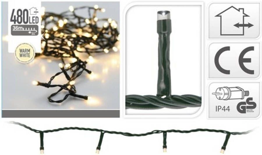 Home & Styling Kerstverlichting 480 Led&apos;S 36 Meter Warm Wit
