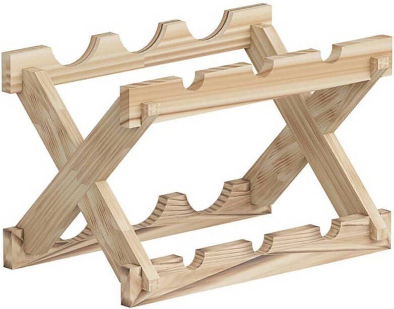 Homemania Flessenhouder Truva 43x28x28 cm hout