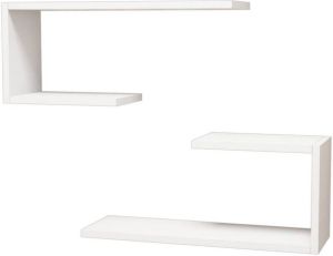 Homemania Wandschappenset J2 60x20x27 Cm Wit