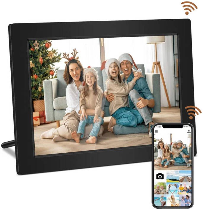 Homezie Digitale fotolijst Frameo app 1280*800 scherm 10 inch Touchscreen scherm Digitale fotolijst met wifi