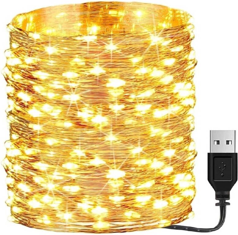 Homezie Fairy Lights 20 meter 200 Leds USB Voor binnen & buiten Lampjes Slinger Lichtsnoer Binnen & buiten
