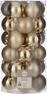 House of seasons 30x Kunststof kerstballen goud 6 cm Kerstbal