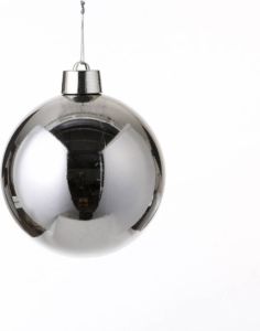 House of seasons kerstbal onbreekbaar 20 cm zilver