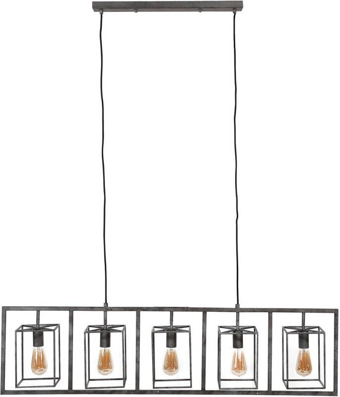 Hoyz Hanglamp Cubic Tower 5 Lampen Grijs Zwart 130x15x150