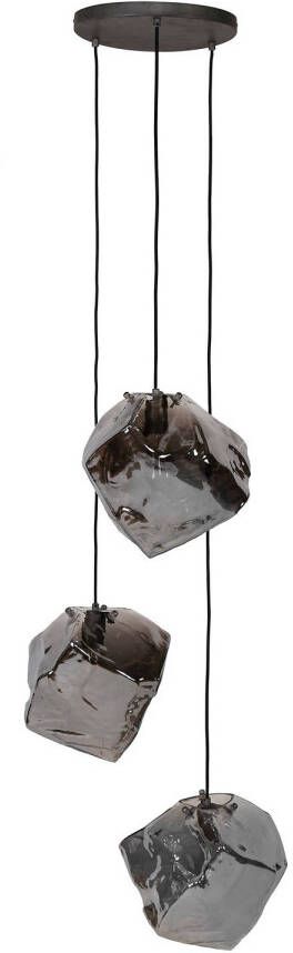 Hoyz Hanglamp Rock Chromed 3 Lampen Industrieel 50x50x150