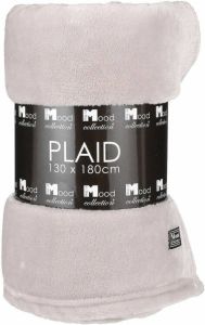 In The Mood Fleece deken fleeceplaid lichtbeige 130 x 180 cm polyester Plaids