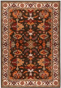 Interieur05 Vintage Vloerkleed Funda Creme oranje
