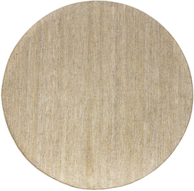 Interieur05 Vloerkleed Gerecycled Materiaal Rond Ciro Groen|Bruin-180 Ø (L)