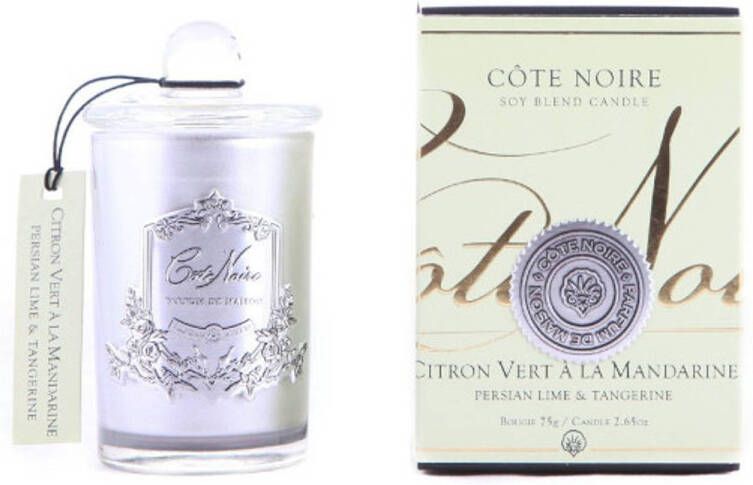 InteriorScent nl Geurkaars Persian Lime 75gr zilver Cote Noire