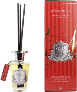 InteriorScent nl Geurstokjes Cognac & Tabacco 150ml zilver Cote Noire
