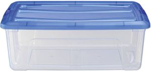 Iris Topbox Opbergbox 30L 57.5x39x20.5 cm Blauw Transparant