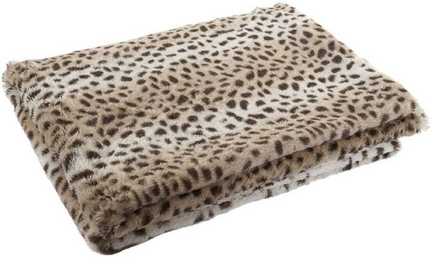 Items Fleece deken luipaard panter dierenprint 150 x 200 cm Plaids