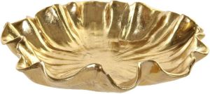 Items Tafel decoratie schaal goud kunststof 33 cm Decoratieve Schaal (binnen)
