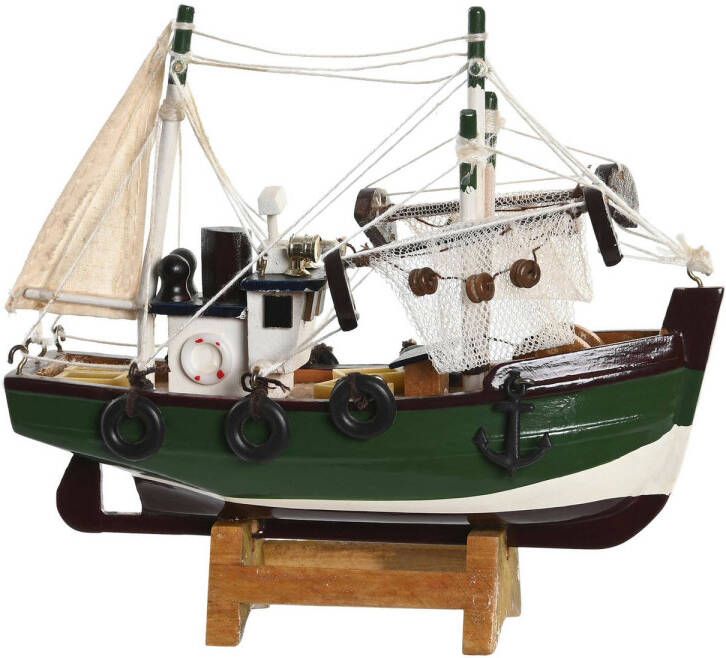 Items Vissersboot schaalmodel Hout 16 x 5 x 15 cm Maritieme boten decoraties voor binnen Beeldjes