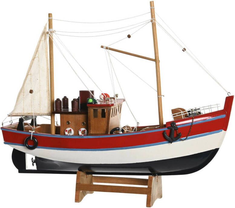 Items Vissersboot schaalmodel Hout 40 x 13 x 35 cm Maritieme boten decoraties voor binnen Beeldjes