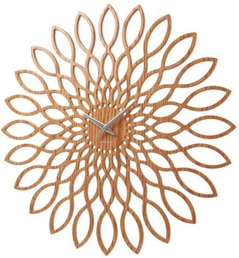Karlsson Clock Sunflower MDF wood finish