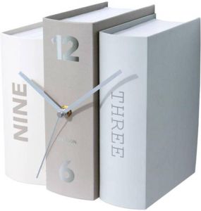 Karlsson Tafelklok Book Papier Grijs