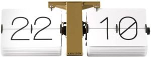 Karlsson tafelklok Flip 36 x 8 5 x 14 cm chroom wit koper
