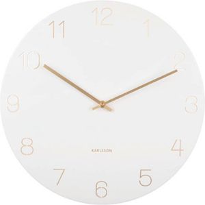 Karlsson wandklok Charm 40 x 3 5 cm staal wit