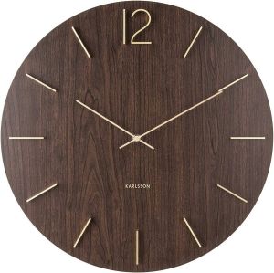 Karlsson wandklok Meek 50 x 4 cm MDF hout bruin