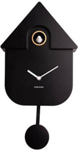 Karlsson wandklok Modern Cuckoo 41 x 21 5 cm staal zwart