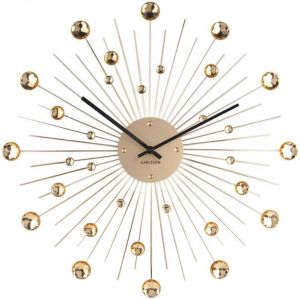 Karlsson Wandklok Sunburst Large crystal goud