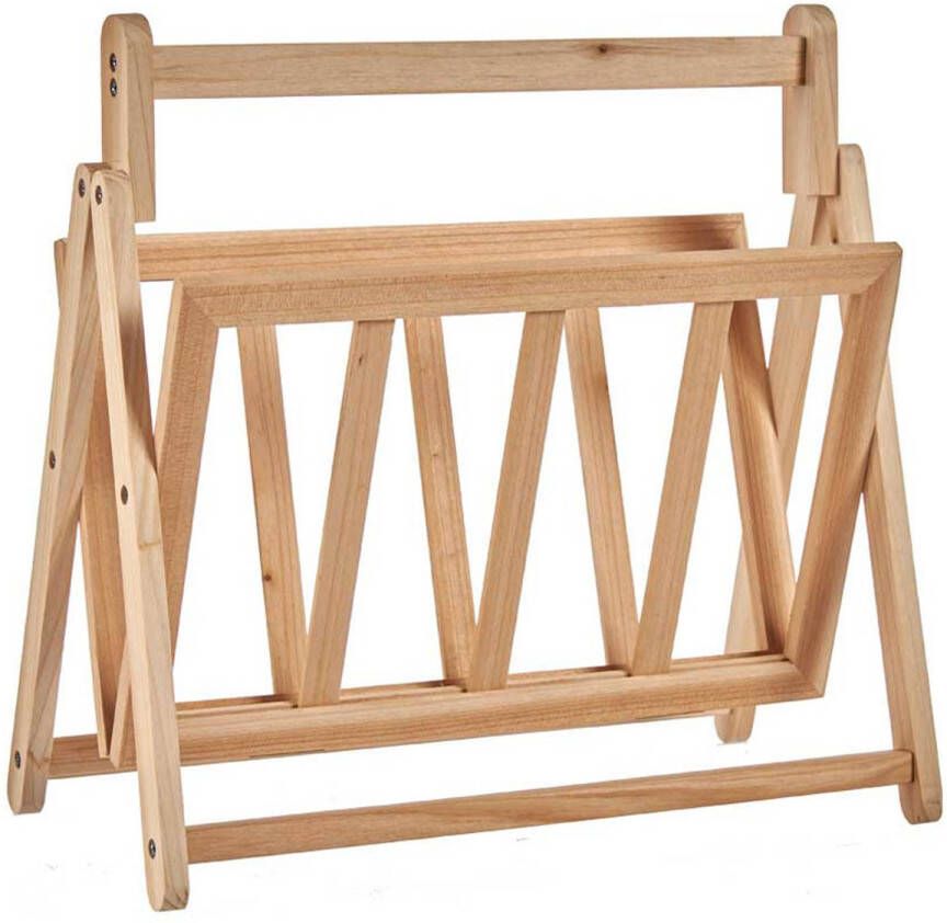 Kipit Lectuurbak rek voor naast bank stoel van hout 36 5 x 30 x 37 5 cm Opbergmanden