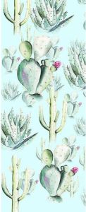 Komar Cactus Blue Vlies Fotobehang 100x250cm 1-baan