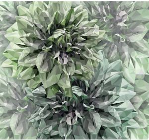 Komar Fotobehang Vliesbehang Emerald Flowers 300 x 280 cm