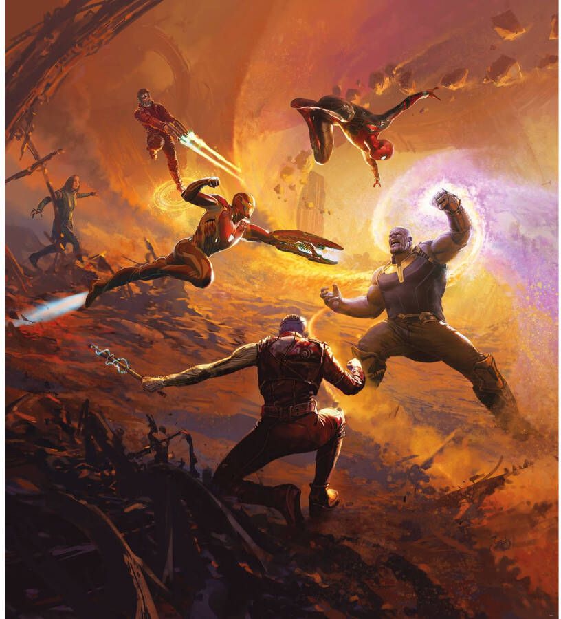Komar Vliesbehang Avengers Epic Battle Titan 250x280 cm (breedte x hoogte)