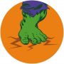 Komar Fotobehang Avengers Hulk's Foot Pop Art 125 x 125 cm (breedte x hoogte) rond en zelfklevend - Thumbnail 1