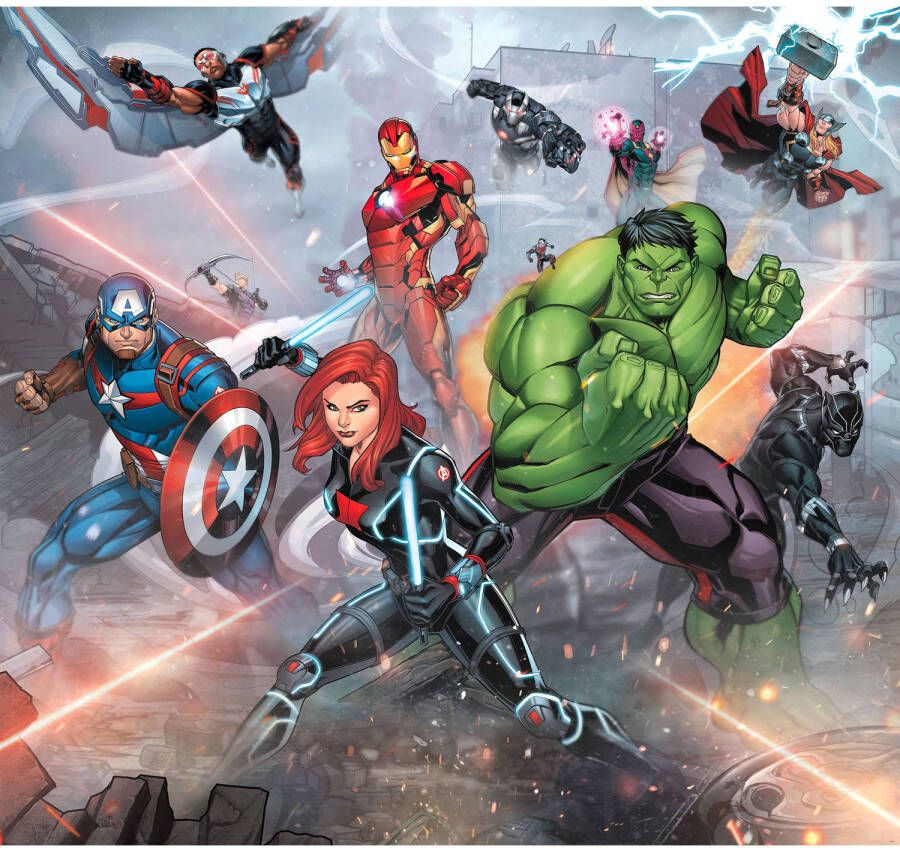 Komar Avengers Street Revenge Vlies Fotobehang 300x280cm 6-Banen