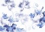 Komar Vliesbehang Blue Silhouettes 350x250 cm (breedte x hoogte) (1 stuk) - Thumbnail 1