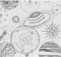 Komar Vliesbehang Cosmos Sketch 300x280 cm (breedte x hoogte) - Thumbnail 1