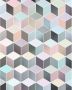 Komar Cubes Pastel Vlies Fotobehang 200x250cm 2-banen - Thumbnail 1