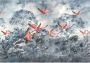 Komar Flamingos in the Sky Vlies Fotobehang 400x280cm 8-Banen - Thumbnail 1
