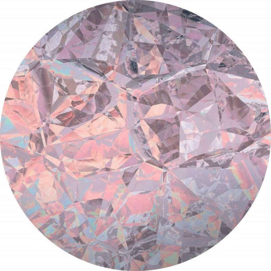 Komar Fotobehang Glossy Crystals 125x125cm Rond Vliesbehang Zelfklevend
